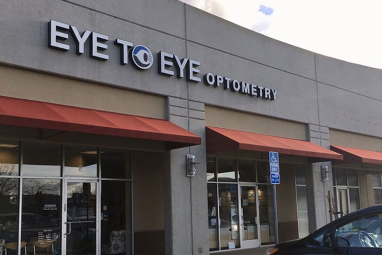 The storefront of Eye to Eye Optometry, your trusted Treehouse Eyes provider in Antioch, CA.
