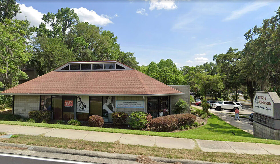 The storefront of Ritz & Johnson, your trusted Treehouse Eyes provider in Ocala, FL.